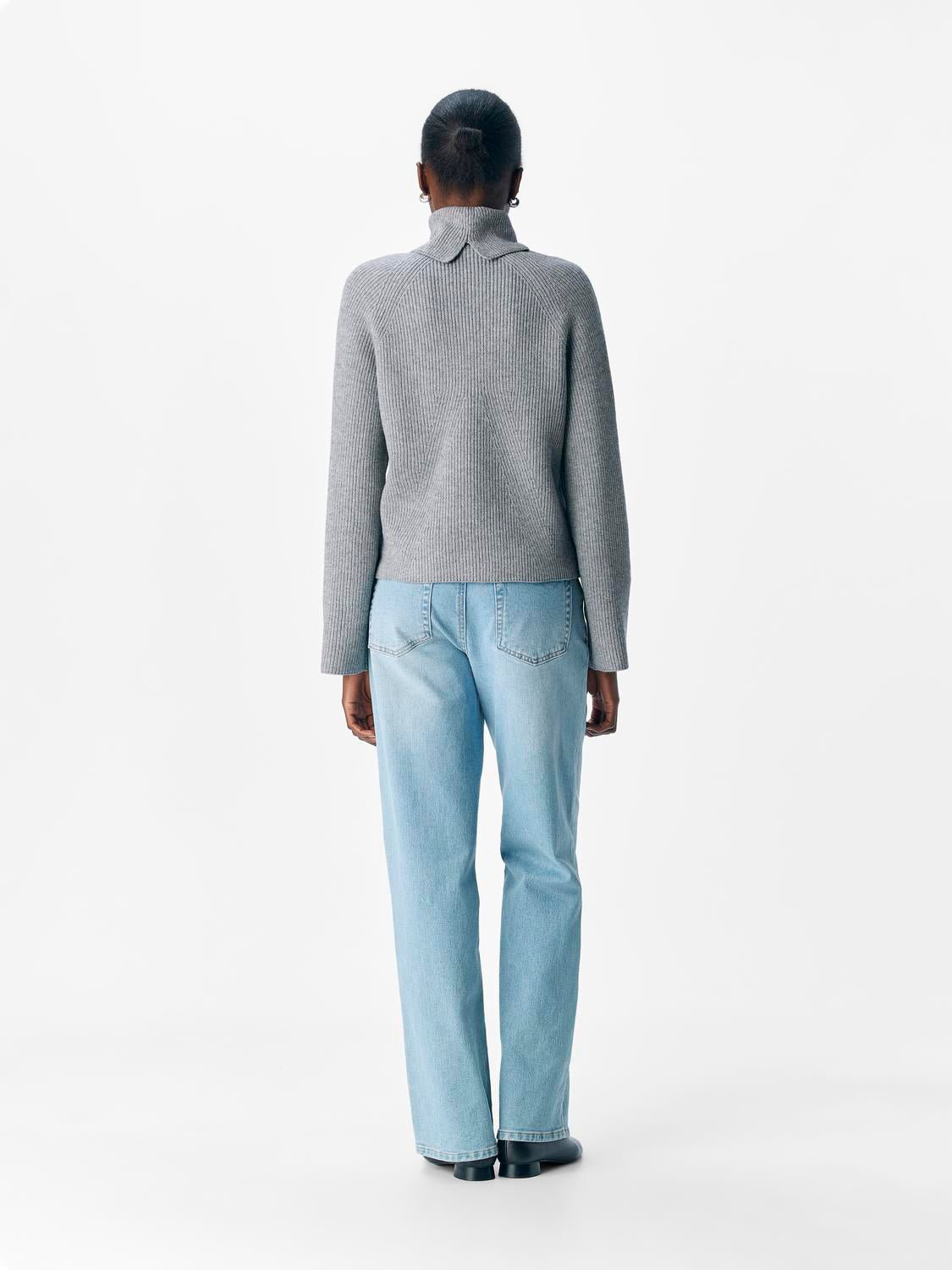 OBJVIOLA Pullover - Medium Grey Melange - VERO MODA & VILA Bergvik